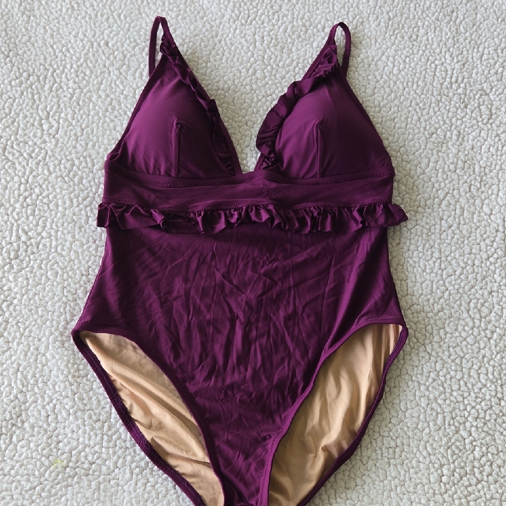 J. Crew Purple One-Piece Swimsuit